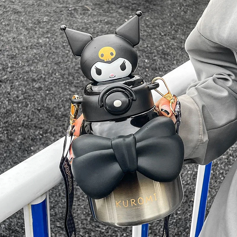 Sanrio Kuromi термос мешок карандаш Шин Чан милая бутылка для воды сохраняет холод из