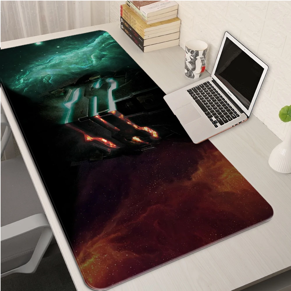 Геймерский коврик для мыши dead space, 900x400x3 мм, игровой коврик для мыши, аксессуары для настольных компьютеров, эргономичный коврик для мыши и ноутбука