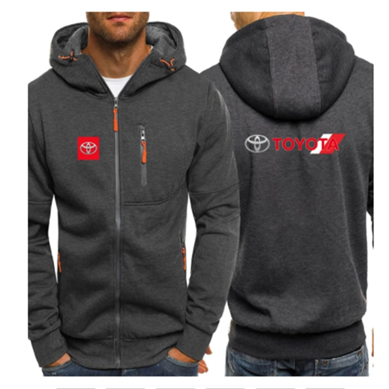 

NEW spring autumn Hoodies Men Toyota Personality Zipper Sweatshirt Male Hoody Tracksuit Hip Hop Jacket Mens Hoodie K