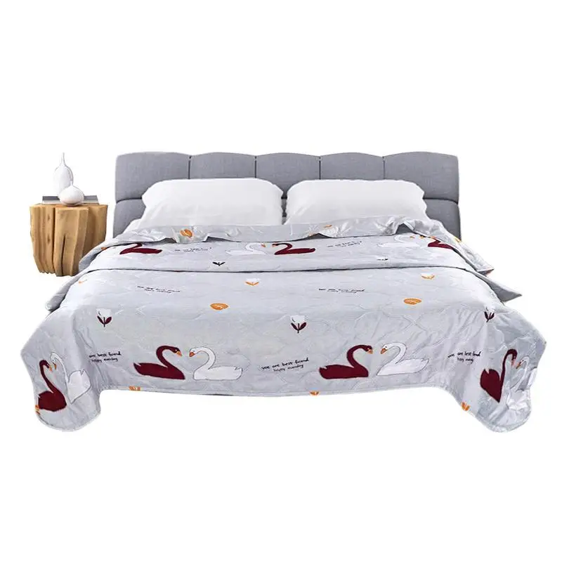 

Летнее одеяло с принтом, легкое дышащее влагопоглощающее Полноразмерное покрывало с двусторонним принтом