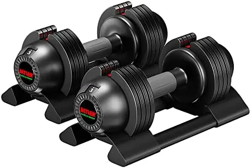 

Dumbbell, 22lb/25lb/44lb/52lb Single Dumbbell Set with Tray for Workout Strength Training Fitness, Adjustable Weight Dial Dumbbe