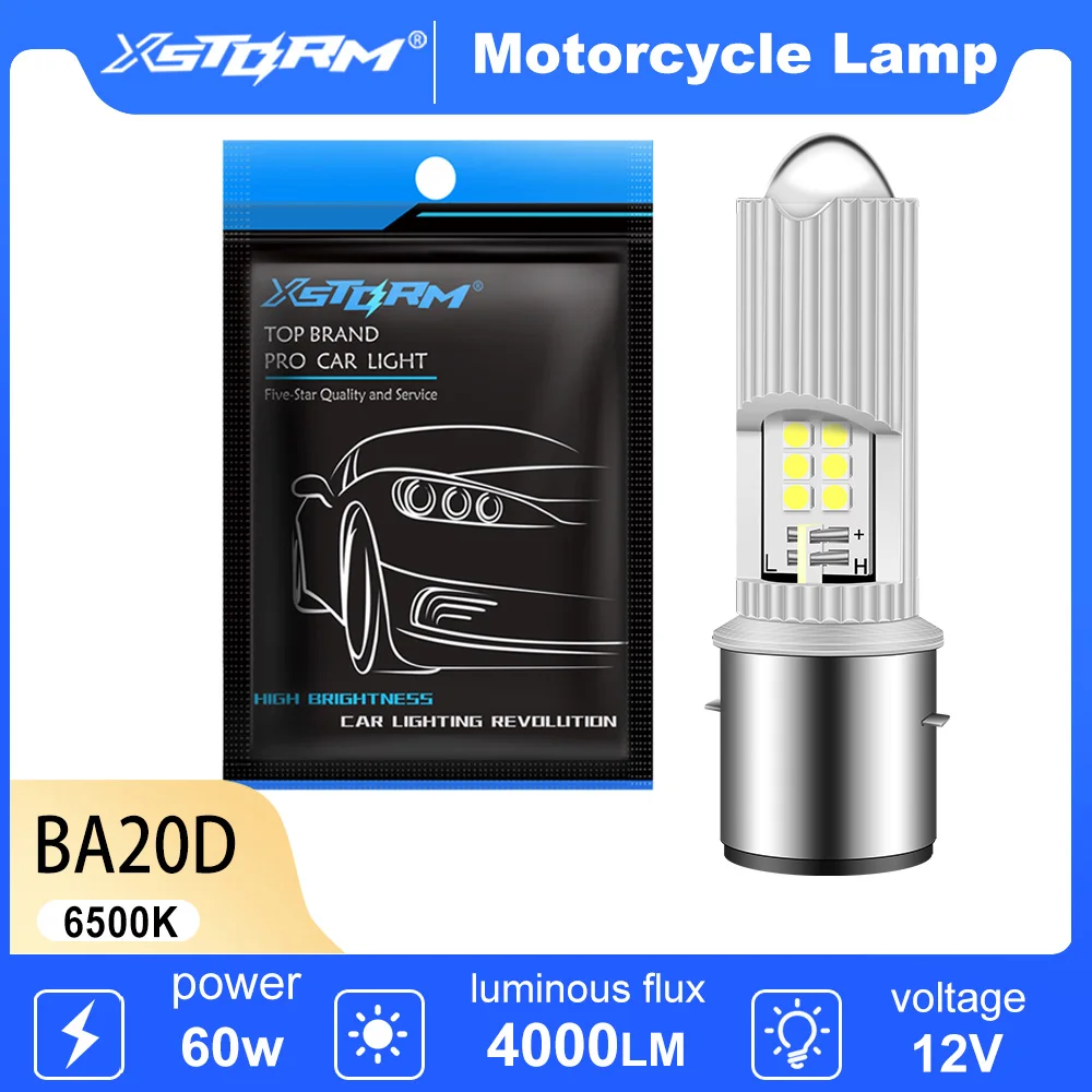 

H4 Светодиодная фара для мотоцикла 60 Вт 4000LM Light Blubs BA20D H6 P15D Светодиодная фара 3570 CSP Противотуманная фара Двухцветная дальняя и ближний свет