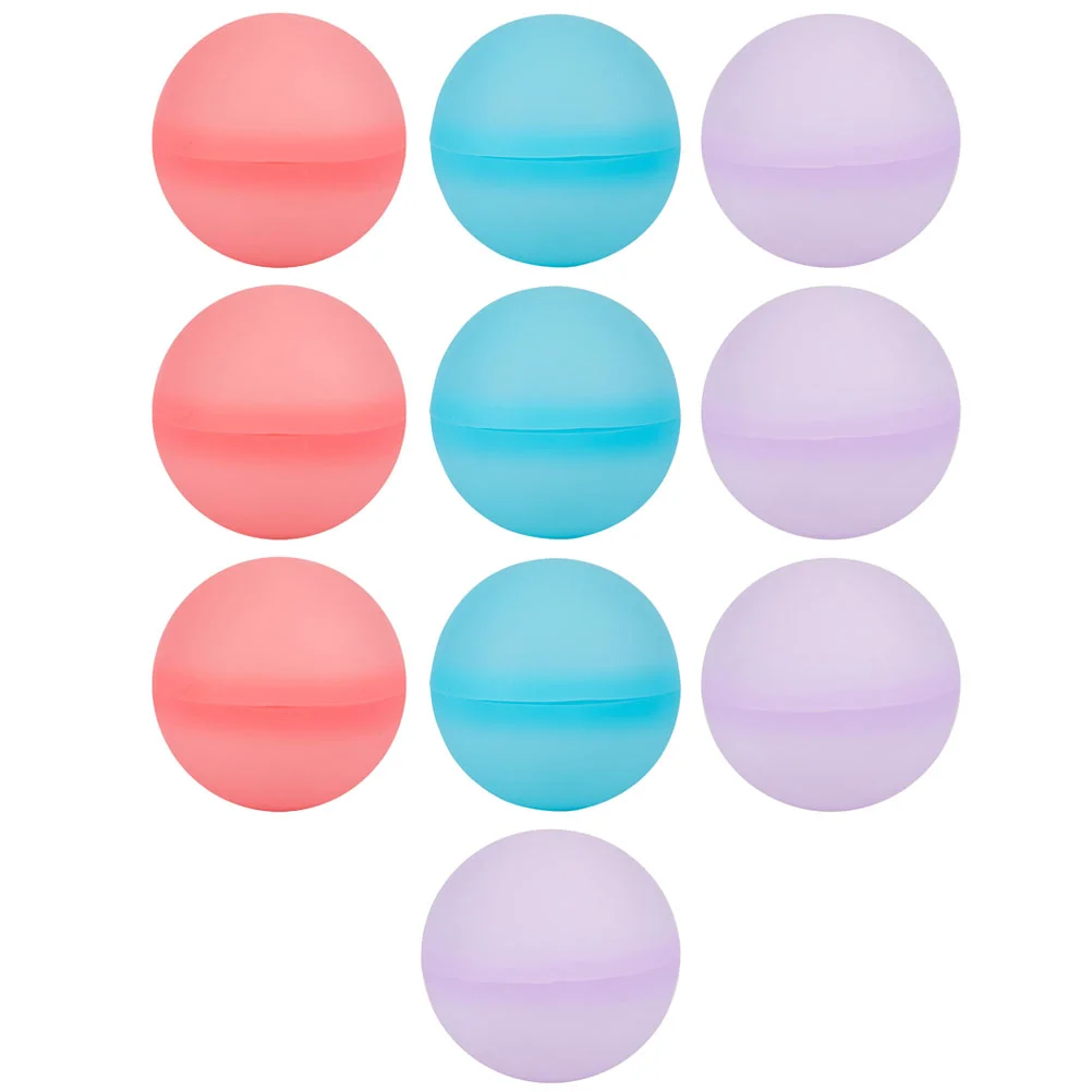 

10 Pcs Pool Party Water Balls Beach Toys Game Prop Reusable Balloons Supplies Silica Gel Child