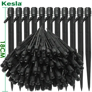 1020 шт. 18 см микропузырьковое Капельное орошение 14 дюйма регулируемые излучатели капельный спринклер Кол система полива 47 мм шланг Трубка