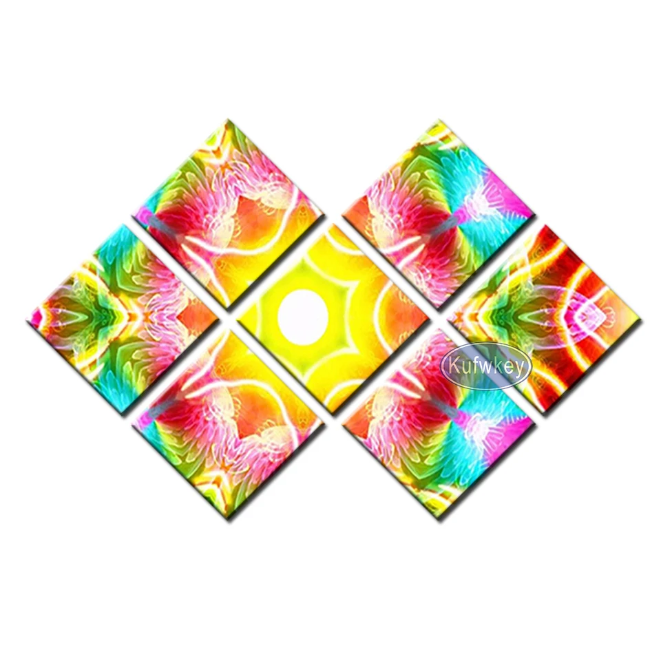 

7 Pcs Full Diamond Embroidery Abstract Landscape Sky Colorful Cloud Painting mosaic diamond Art Rhinestone Picture Home Decor