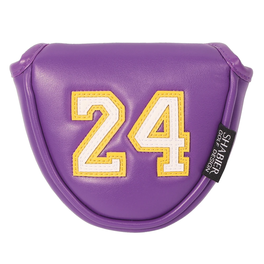 

PU Leather Magnetic Closure Purple 24 KB Golf Mallet Putter Headcover Covers