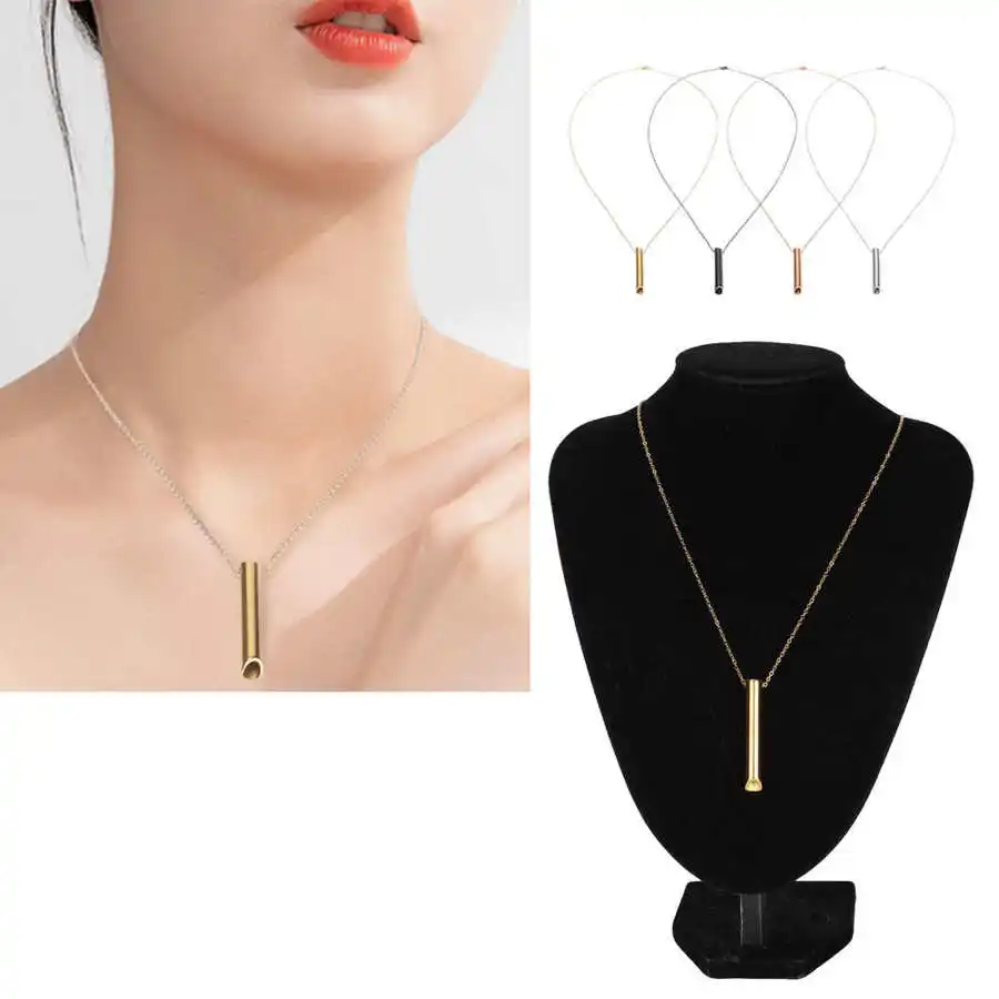 

Anxiety Whistle Necklace Reduces Stress Mindful Breathing Necklace for Men