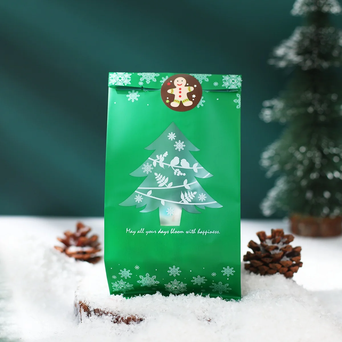 Мешочки для конфет на рождественскую елку 10 шт