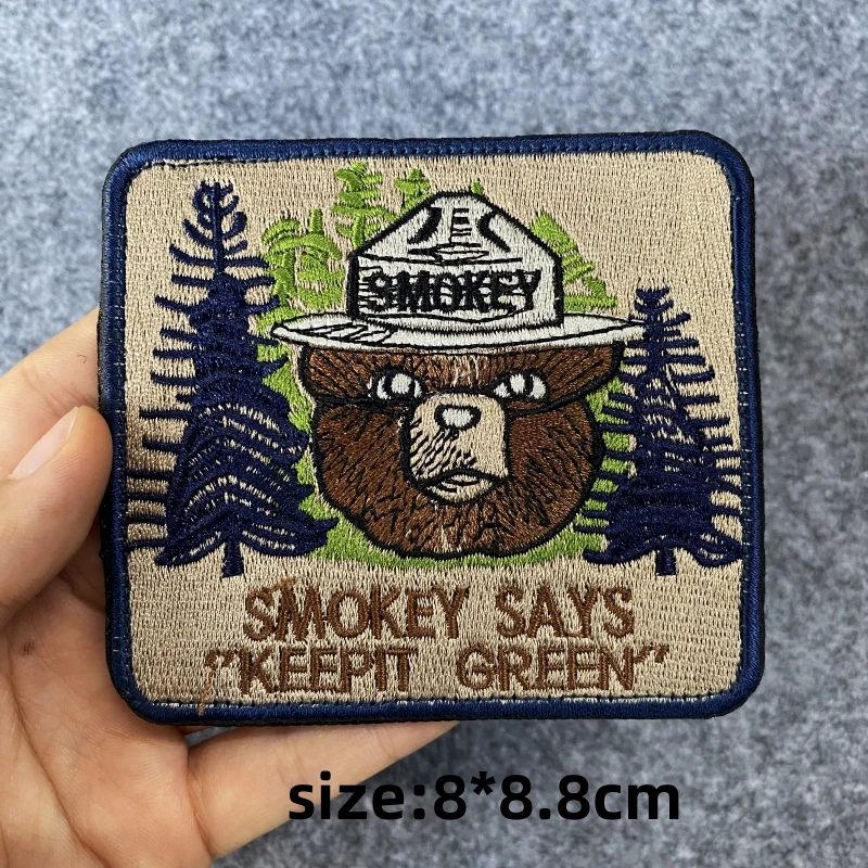 Зеленая натуральная искусственная кожа и петля военная медведь тактический