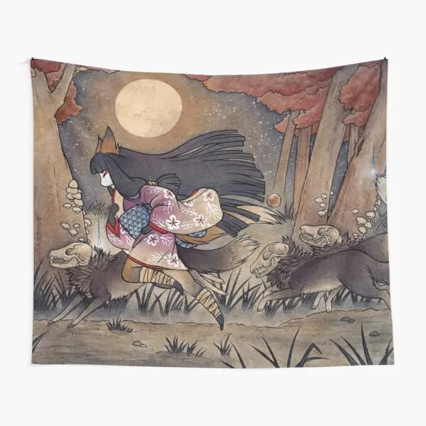 

Цветное Красивое Одеяло для бега с монстрами, чайница, лиса, гобелен, художественное украшение для спальни, комнаты, йоги, домашнее настенно...