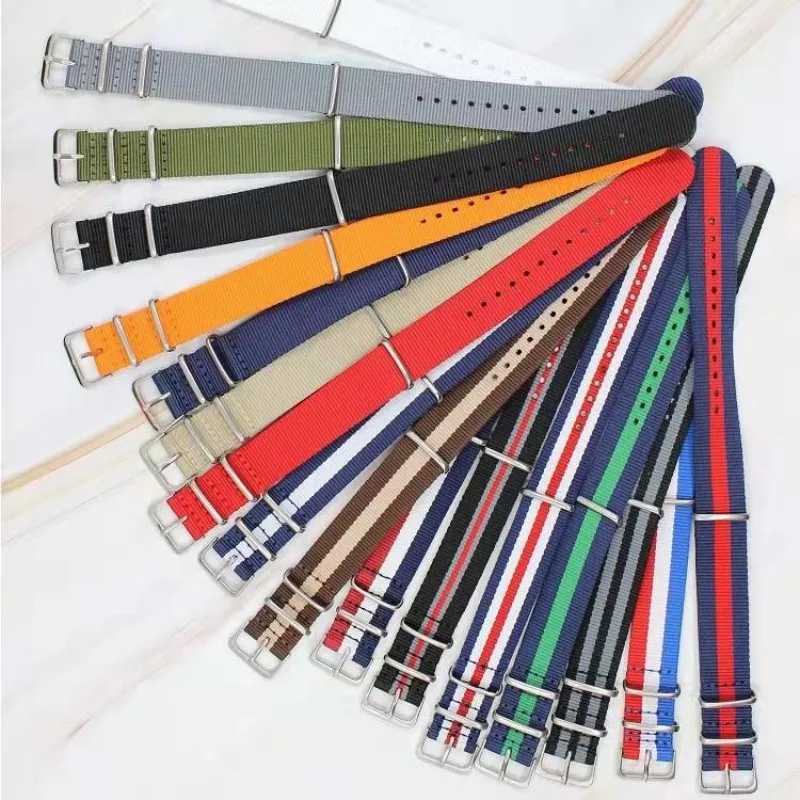 

Nylon Watch Strap 18mm 20mm 22mm 24mm Watch Accessories Men Women Generic Nylon Fabric Replacement Wrist Strap Correa