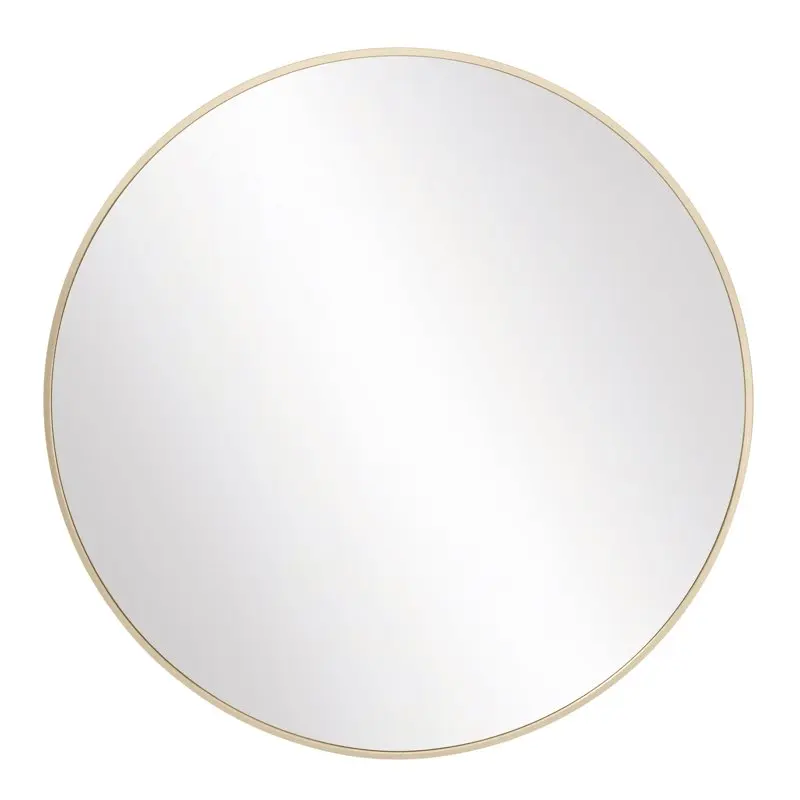 

Kenna Round Wall Mirror with Gold Frame, 28-Inch