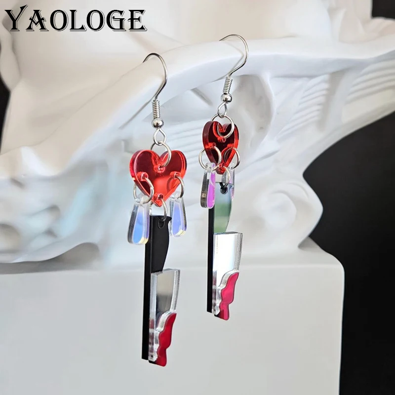 Искусственные акриловые серьги-капельки YAOLOGE