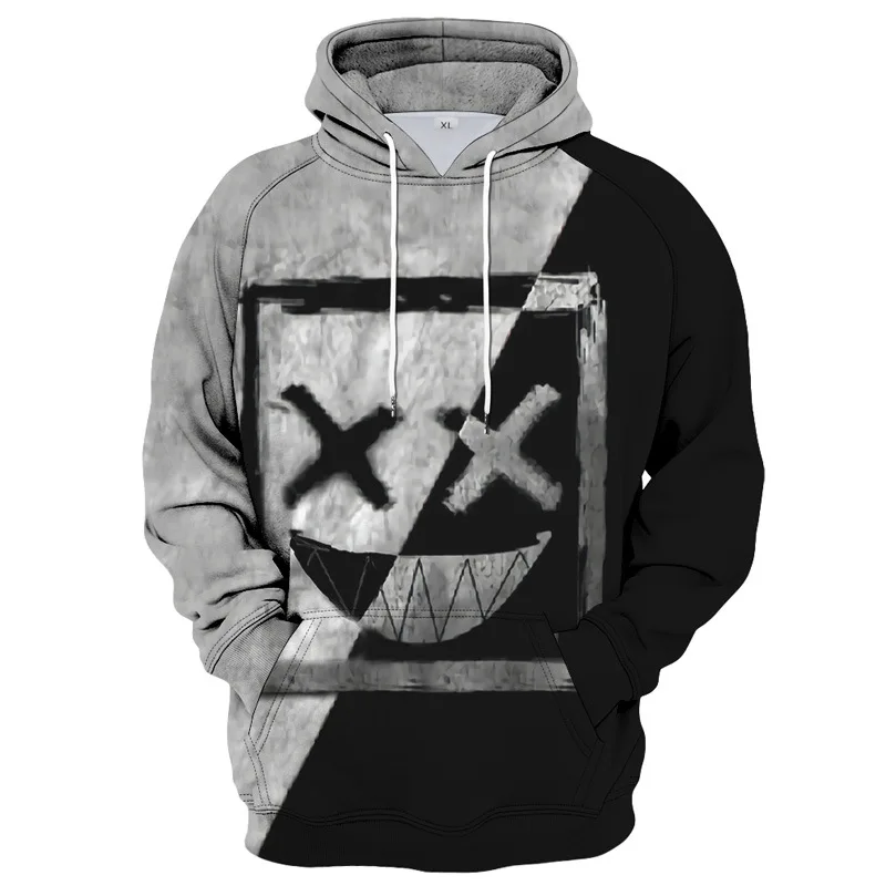 

2022Funny Devil Smiling Face 3D Print Men 's Hoodies Sweatshirts Casual Spring Autumn Streetwear Men Clothing Hooded TopPlus