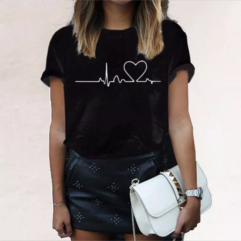 

2023NEW Printed T-shirt Women New Casual Harajuku Tops Funny Tee Summer Female T shirts Short Sleeve T shirt For Women Clothing