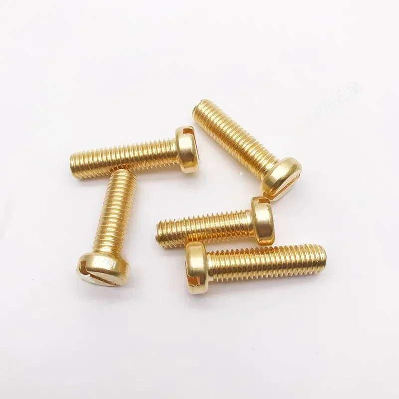 M4 M3 M2.5 M5 M2 латунная шлицевая головка цилиндра одиночные винты болты одно слово
