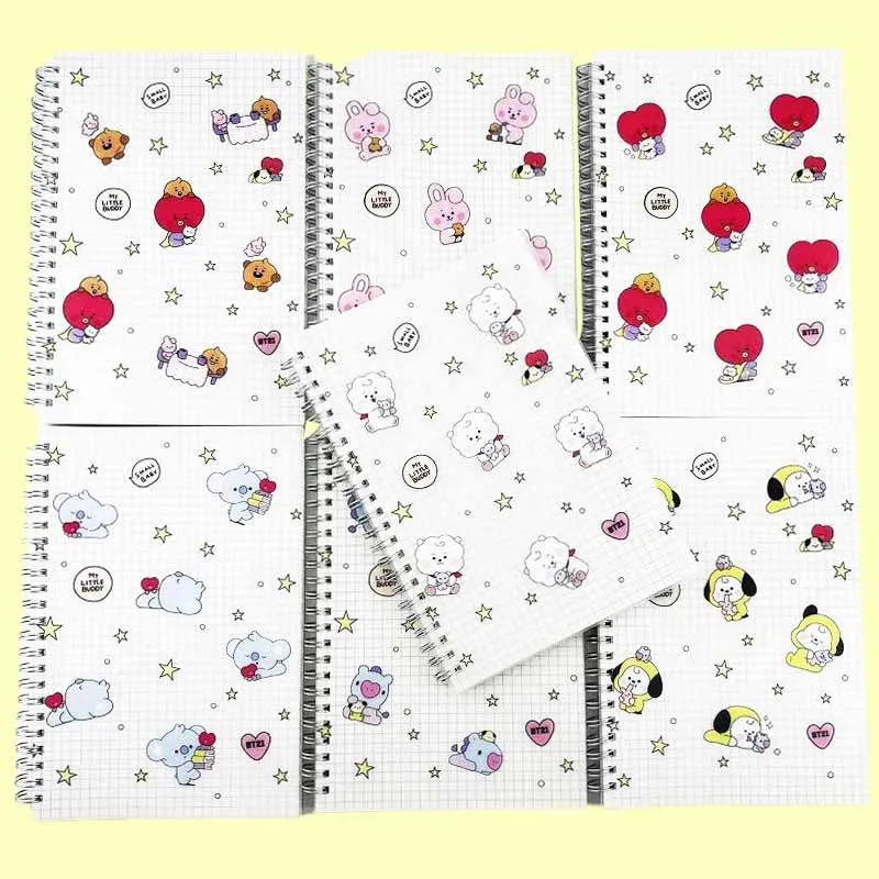 

Bt21 A5 Notebooks Kawaii Students Stationery Anime Rj Tata Chimmy Koya Cooky Kpop Stars Bts Periphery Diary Lovely Fans Gifts