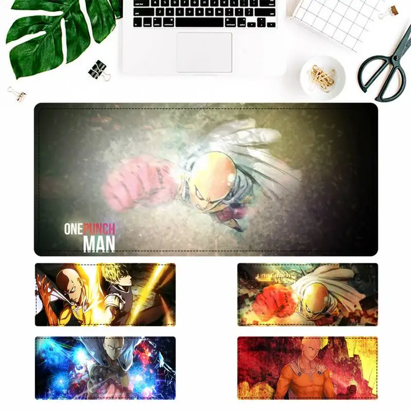 

Vintage One Punch Man Saitama Gaming Mouse Pad Gaming MousePad Large Big Mouse Mat Desktop Mat Computer Mouse pad For Overwatch