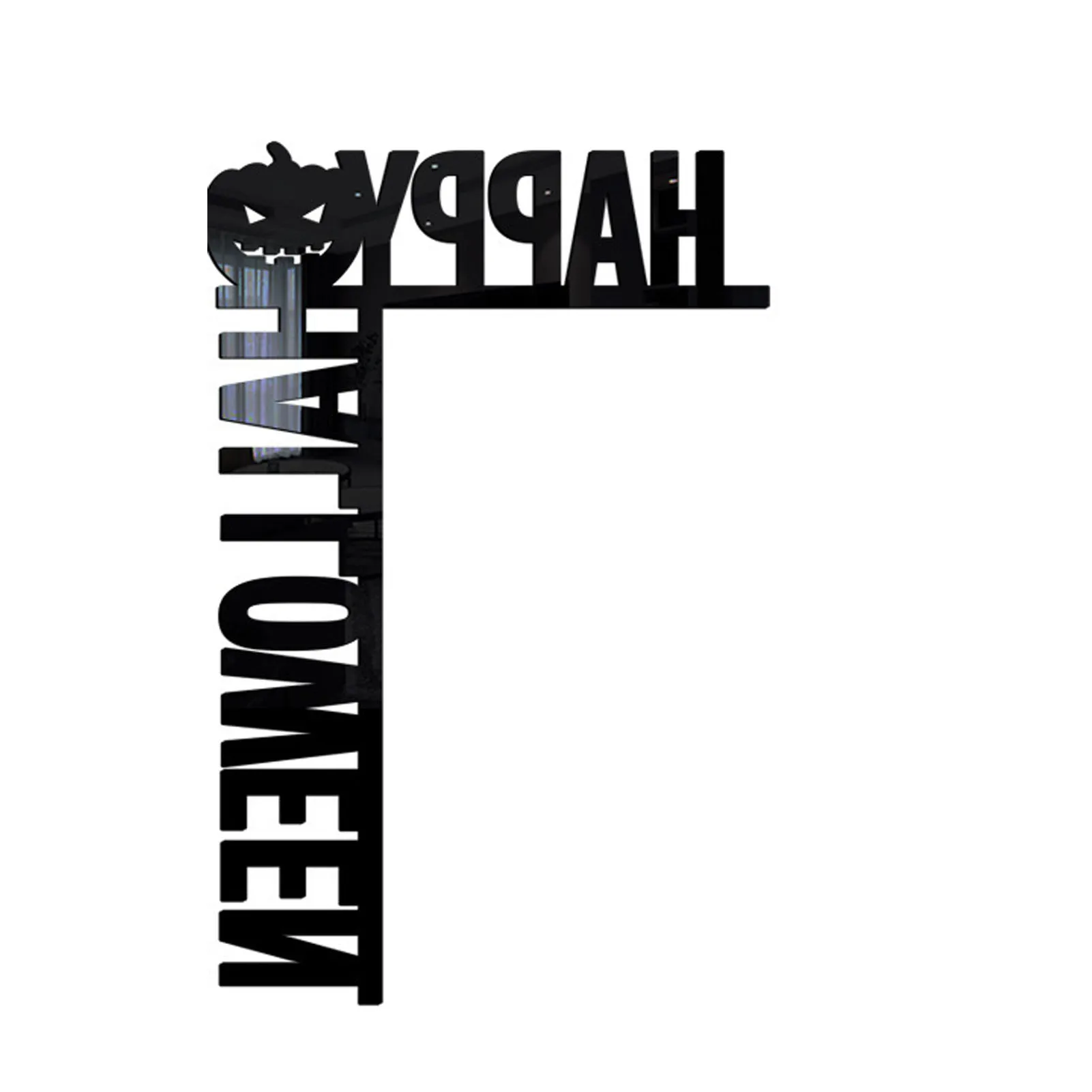 

Черное акриловое украшение на Хэллоуин, украшение «сделай сам» для бара, комнаты, страшный декор для вечеринки, реквизит, Настенная Наклейк...