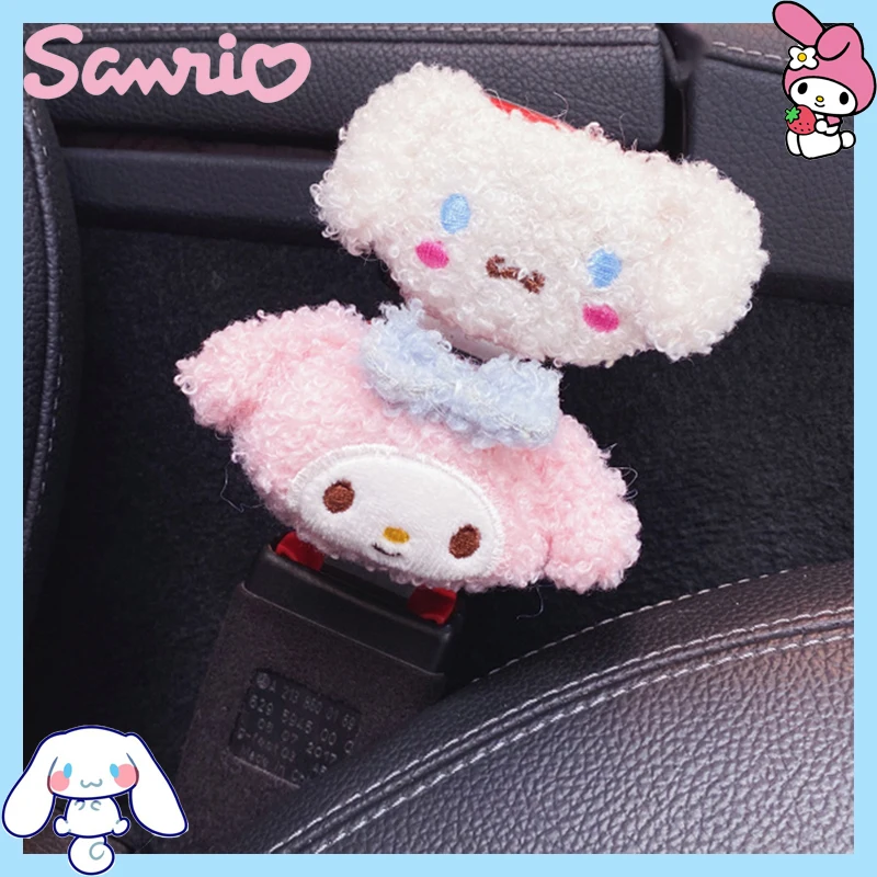 

Kawaii Sanrio My Melody Car Seat Belt Clip Extension Plug Hello Kitty Cinnamoroll Cartoon Car Safety Belt Adjustment Insert