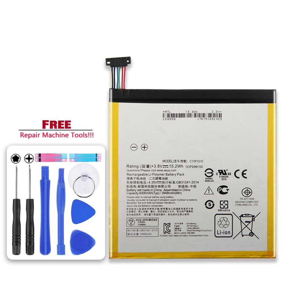 

Original Kikiss C11P1510 4000mAh Battery For ASUS ZenPad S 8.0 Z580CA Bateria Batteries
