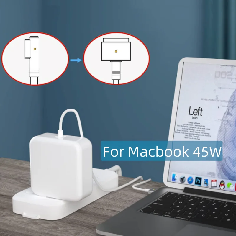 Совместим с Mac Book Air Charger 45 вт Mags 2 T-tip L-tip, адаптер питания, совместимый с моделями Mac Book Air 11 и 13 дюймов