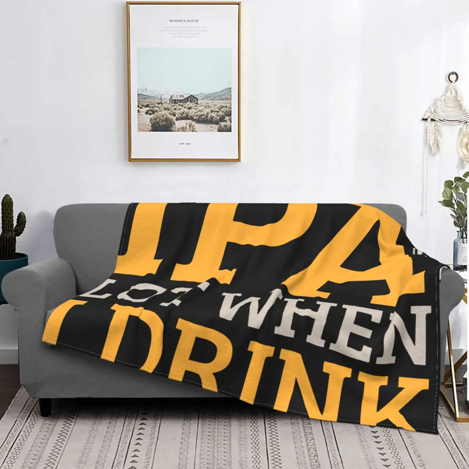 

Ipa Lot When I Drink Craft Blanket On The Bed Muslin Plaid Kpop Bedspread 90 Decorative Sofa Blankets Baby Blanket Anime Plaid