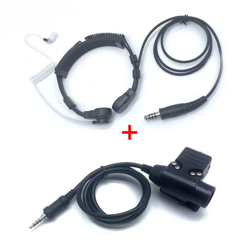 Walkie Talkie Tactical Gola Mic Auricolare Auricolare Microfono Spina Nato Per Yaesu Vertex Vx-6R 7R 6E 7E 120 127 170 Radio