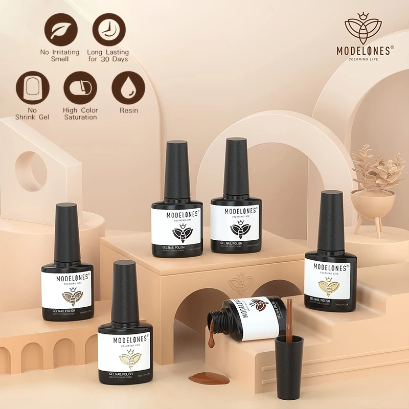 Набор гель-лаков Modelones 2 шт./компл. УФ-гель для ногтей базовое верхнее покрытие УФ