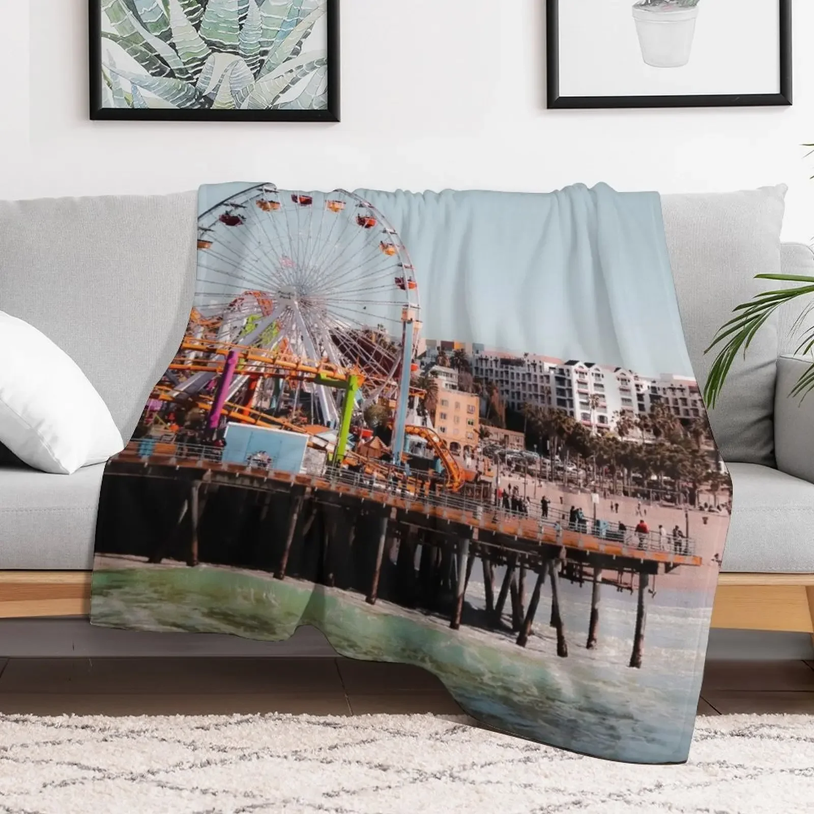 Красочное колесо обозрения в Санта-Моника пирсинг Калифорния США пледы теплое