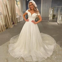 womens wedding dress for bride 2022 a line bridal dresses with train boho summer bridal gown long party beach dress