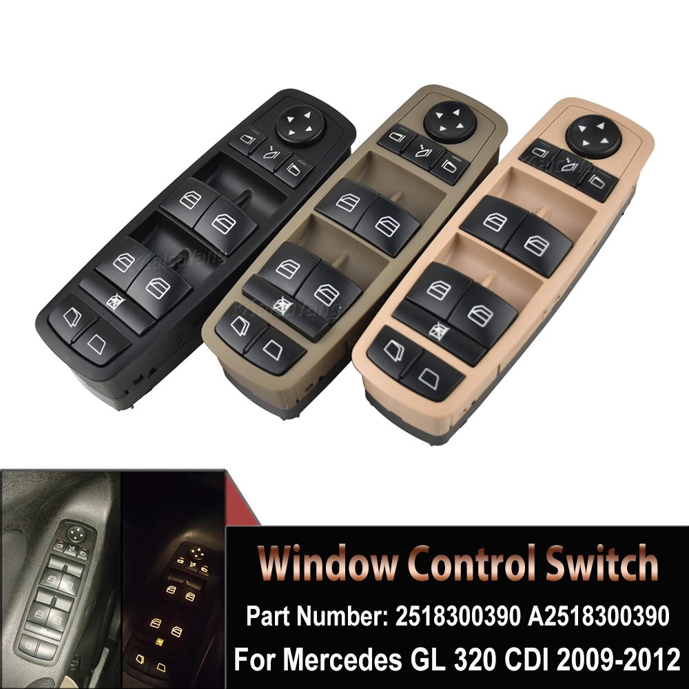 

For Benz GL R Class ML350 W251 X164 GL450 R350 Window Master Switch Auto Parts No. 2518300390 A2518300390 A 251 830 03 90