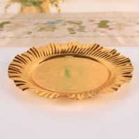 european luxury charger plates metal tray round nuts plates sweet cake plates for home wedding party table decoration