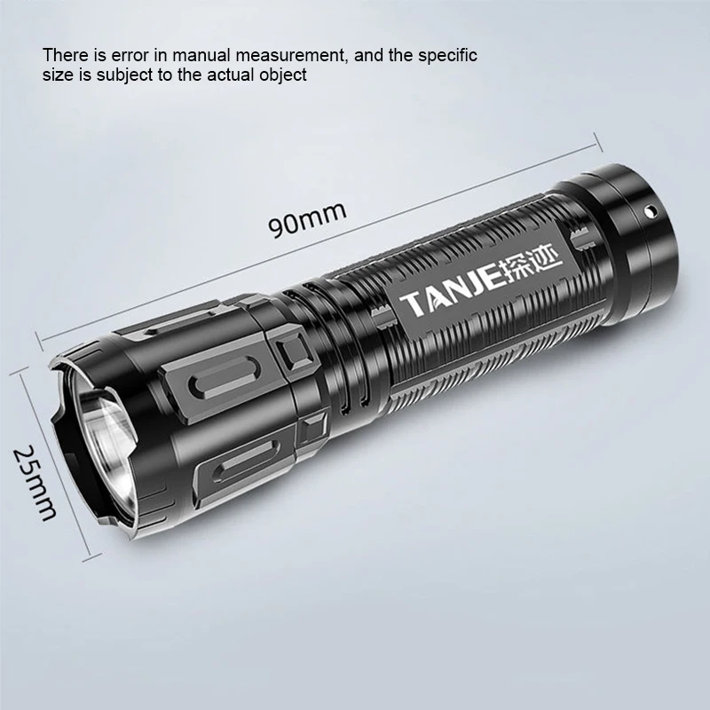 

Ultra Bright Flashlight ABS Strong Light Focusing Led Flash Light Rechargeable Zoom Xenon Forces Outdoor Multi-function Torch