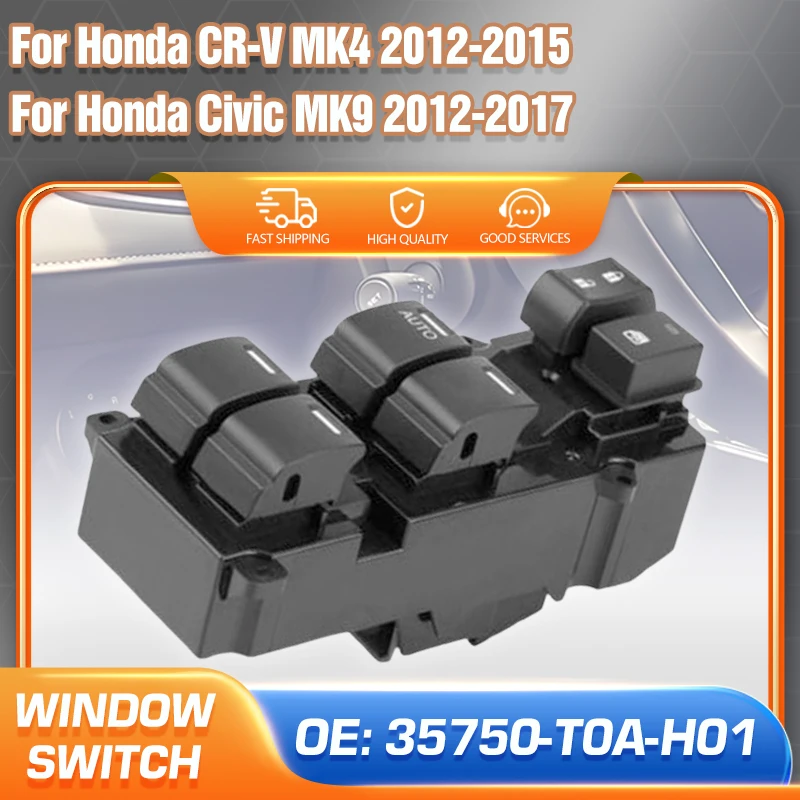 

Автомобиль для Honda CR-V CRV MK4 2012-2015 Honda Civic MK9 2012-2017, главный переключатель управления стеклоподъемником 35750-T0A-H01, 26 контактов
