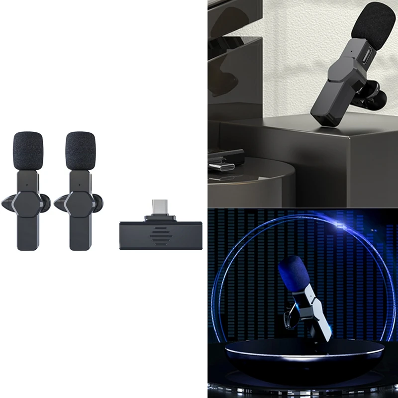 

Top Wireless Lavalier Microphone Professional Noise Reduction Portable Mic Live Broadcast Gaming Phone