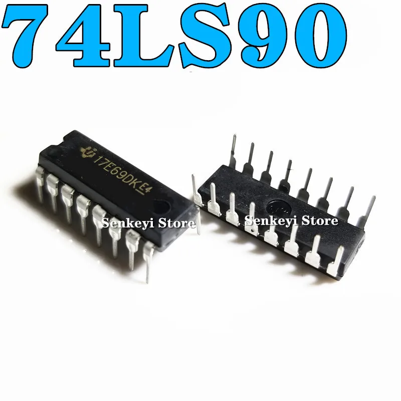 

New original 74LS90 in-line SN74LS90N counter chip DIP14 HD74LS90P