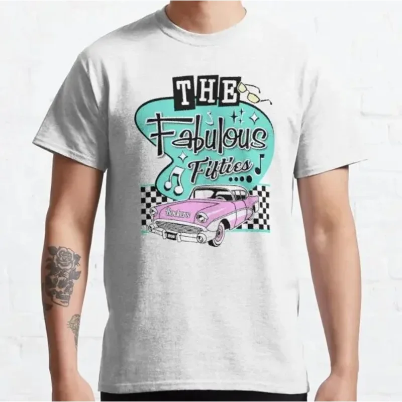 Футболка мужская в стиле рокабилли Готическая креативная тенниска с рисунком