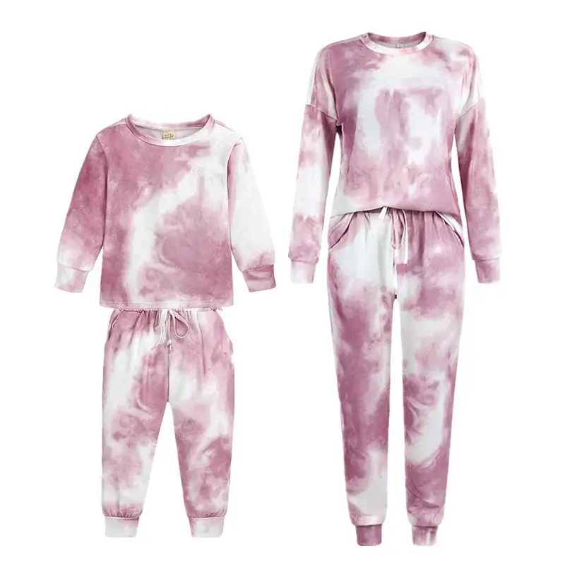 2023 Baby Girl Sets 2pcs Spring And Autumn Mom And Daughter Matching Clothes Kid Suits Leisure Sports Clothing Christmas Pajamas