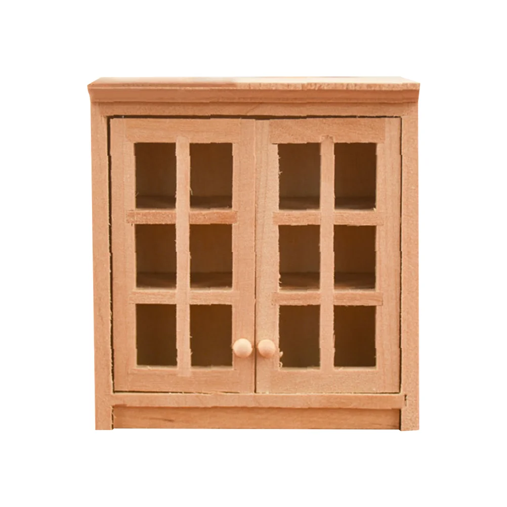 

1Pc Small Wooden Cabinet Model Adornment Mini House Mini Furniture Model Craft