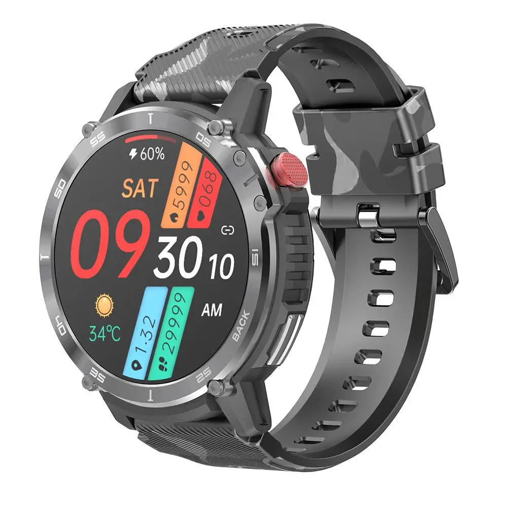 

C22 Smart Watch 1.6 Inch Bluetooth-compatible Call Music Outdoor Sports Pedometer 3atm Waterproof Smartwatch Dropshipping