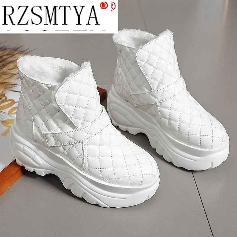 

Platform Sneakers Winter Warm Shoes Women Snow Boots 2022 New Female Causal Shoes White Ankle Boots Sneakers