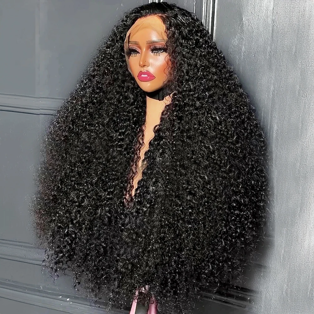 300% высокая плотность глубокая волна 13x6 HD кружевной фронтальный парик из