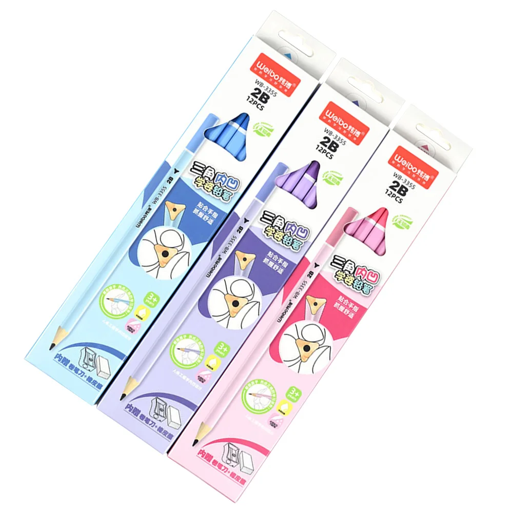 

3 Sets Writing Pencils Posture Correction Pencils Office Pencils with Erasers
