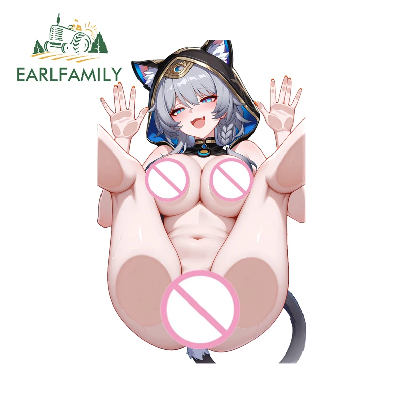 

EARLFAMILY Cipher Honkai Star Rail наклейки аниме против очков NSFW задница Windows Декор водостойкая ванная комната сексуальное украшение