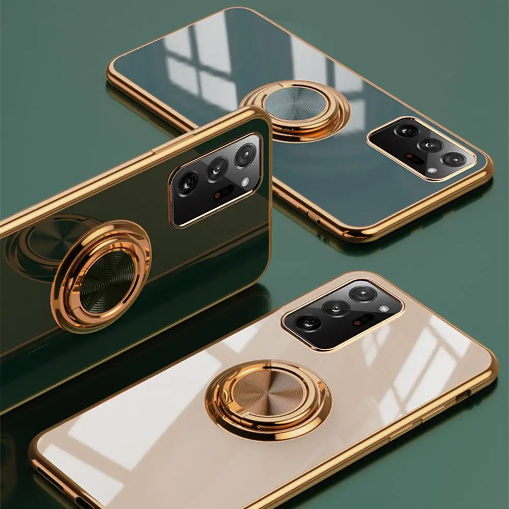 Мягкий чехол с кольцом для Samsung Galaxy S20 S21 S22 S10 Plus Ultra FE роскошный подставкой S21FE S20FE |