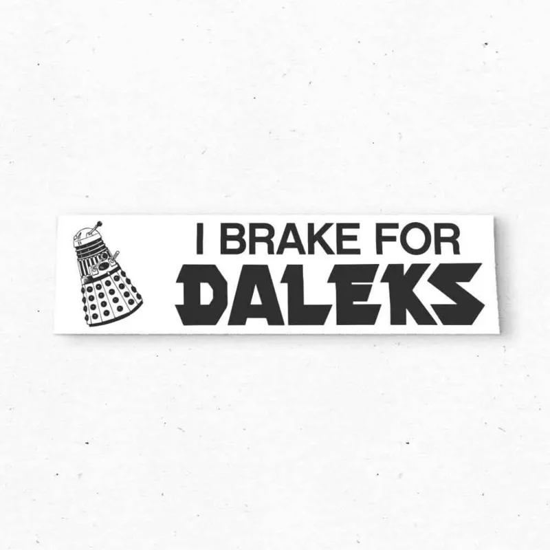 I Brake для DALEKS Наклейка на бампер - TV Doctor Who Vintage Style Винил 80-х 90-х Наклейки автомобиль