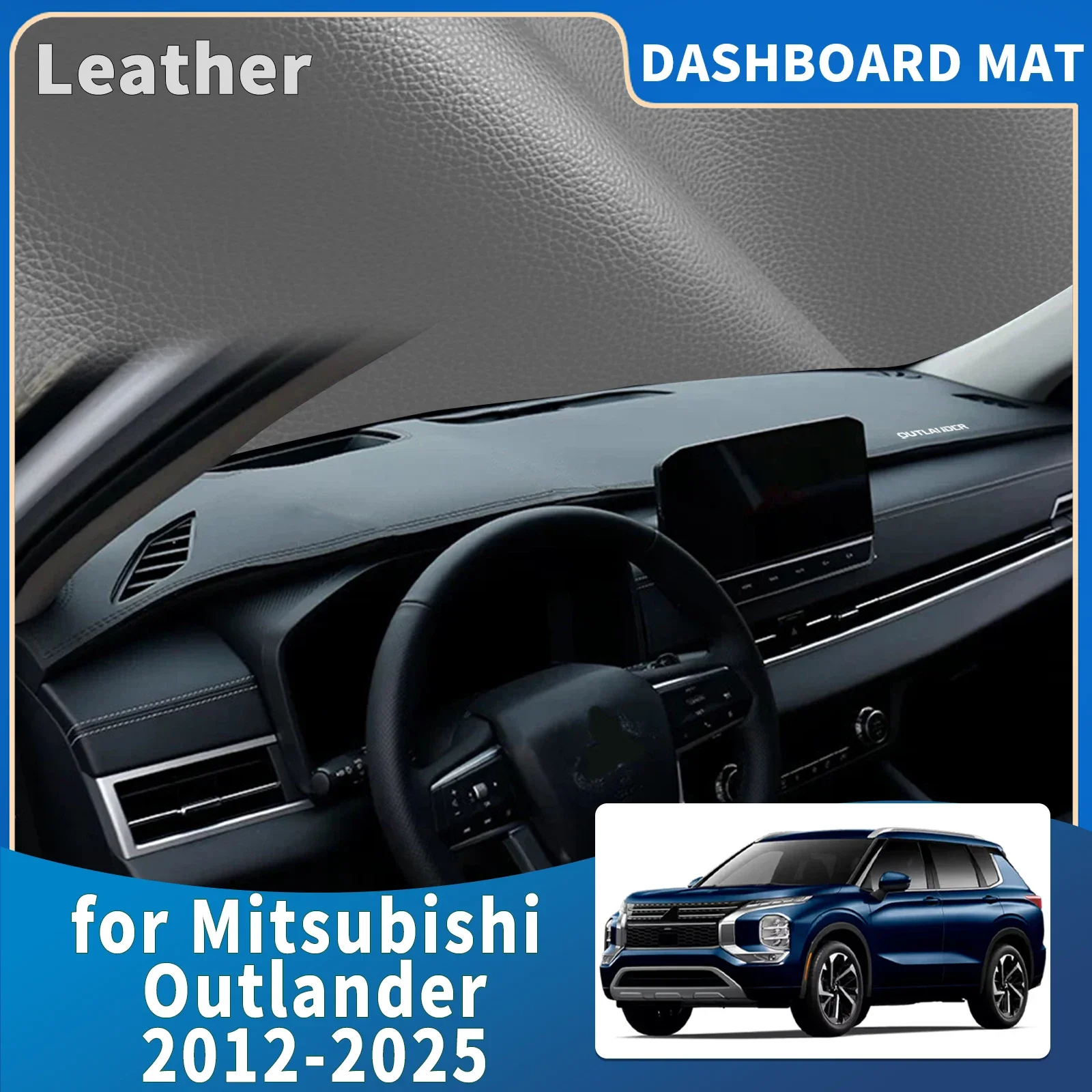 Фото Коврик-накладка на приборную панель для Mitsubishi Outlander 2022-2025 PHEV LOGO, защитный коврик от солнца, аксессуар для автомобиля №2