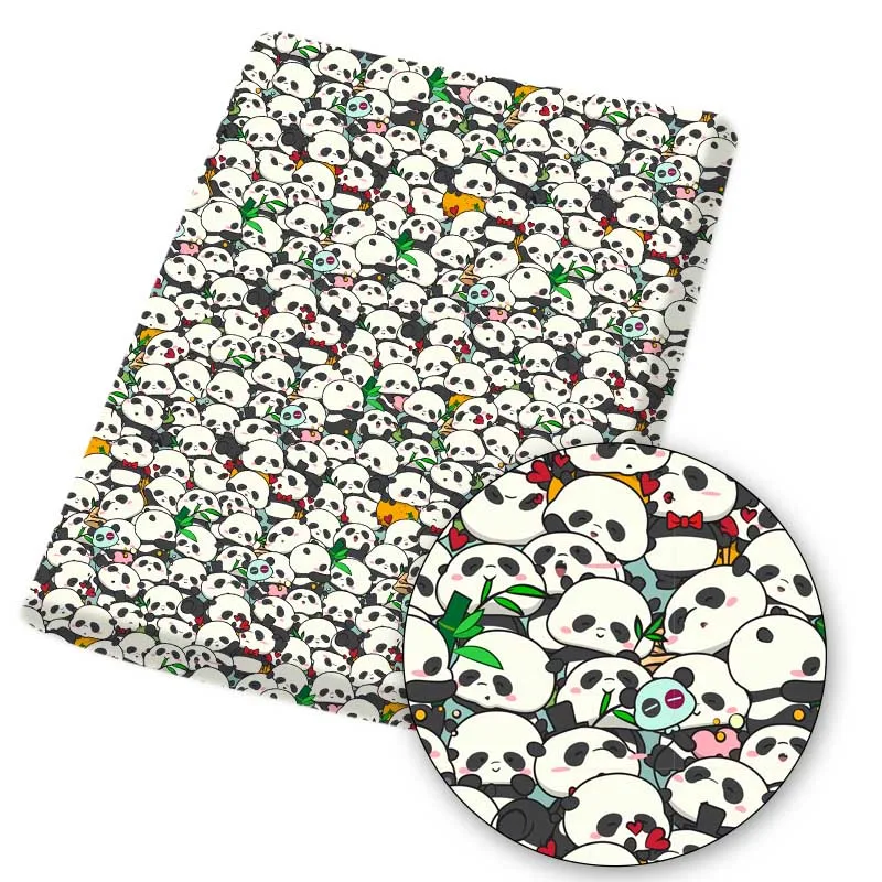 

Polyester Cotton Fabric Cartoon Panda Printed Sheet Cloth Fabrics For DIY Bag Patchwork Sewing Needlework Materials 45*145cm/pc