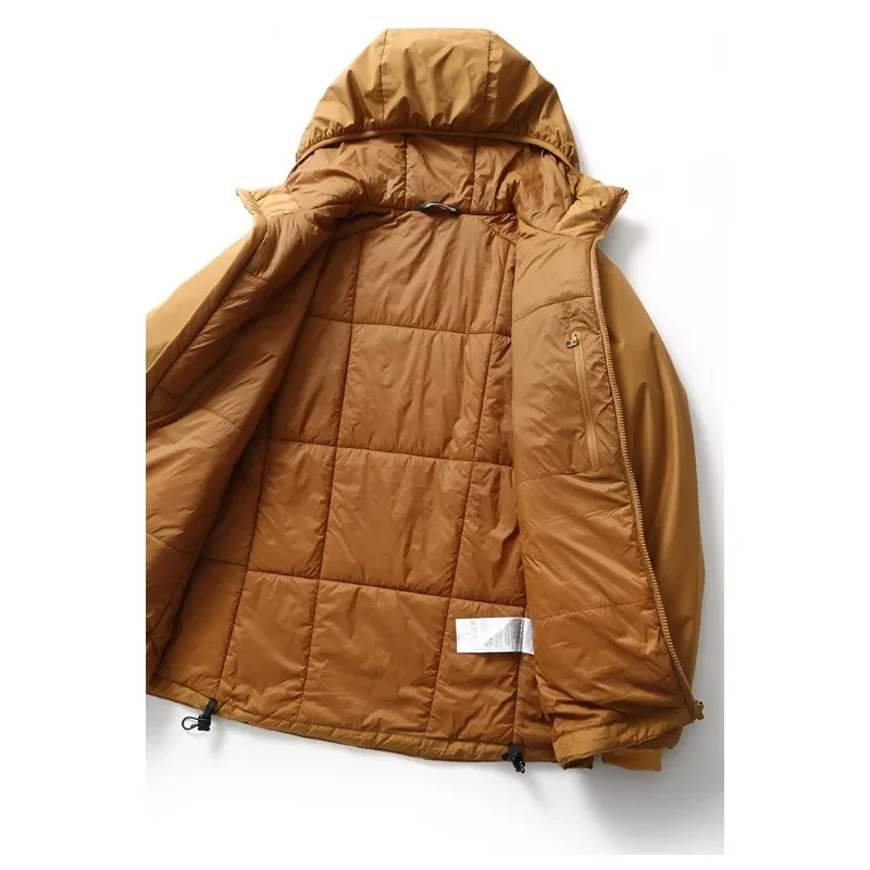 Новая однотонная ветрозащитная Водонепроницаемая Мужская парка с капюшоном